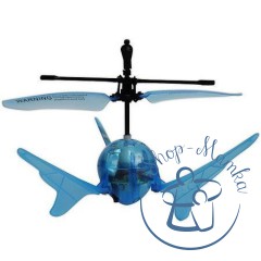 Летающий шар на ИК управлении - AERO SPIN (синий, подсветка)