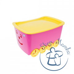 Ящик для игрушек tega play 52l bq-005 (light pink-pink)