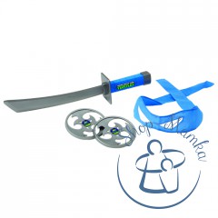 Набор игрушечного оружия серии черепашки-ниндзя - боевое снаряжение леонардо (меч, бандана)