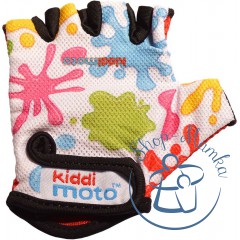 Перчатки детские Kiddi Moto цветные кляксы, белые, размер S на возраст 2-4 года