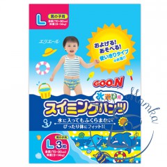 Трусики-подгузники для плавания Goo.N для мальчиков 9-14 кг, ростом 70-90 см (размер L, 3 шт)