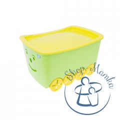 Ящик для игрушек tega play 52l bq-005 (light green-yellow)