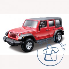 Авто-конструктор Bburago - jeep wrangler unlimited rubicon (красный, 1:32)