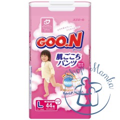 Трусики-подгузники GOO.N для девочек 9-14 кг (размер L, 44 шт)