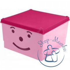 Ящик для игрушек tega smile bq-007 (300*300*180) - pink